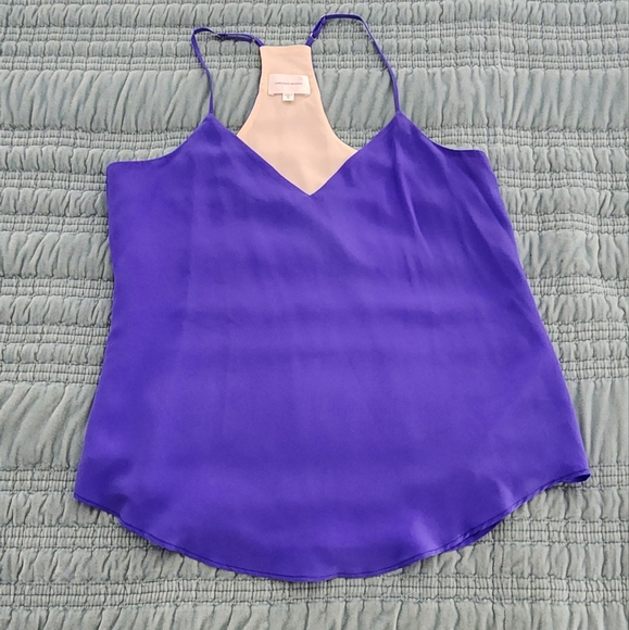 Lavender Brown Blue Silk Tank Top Size Small NWOT - Picture 1 of 6